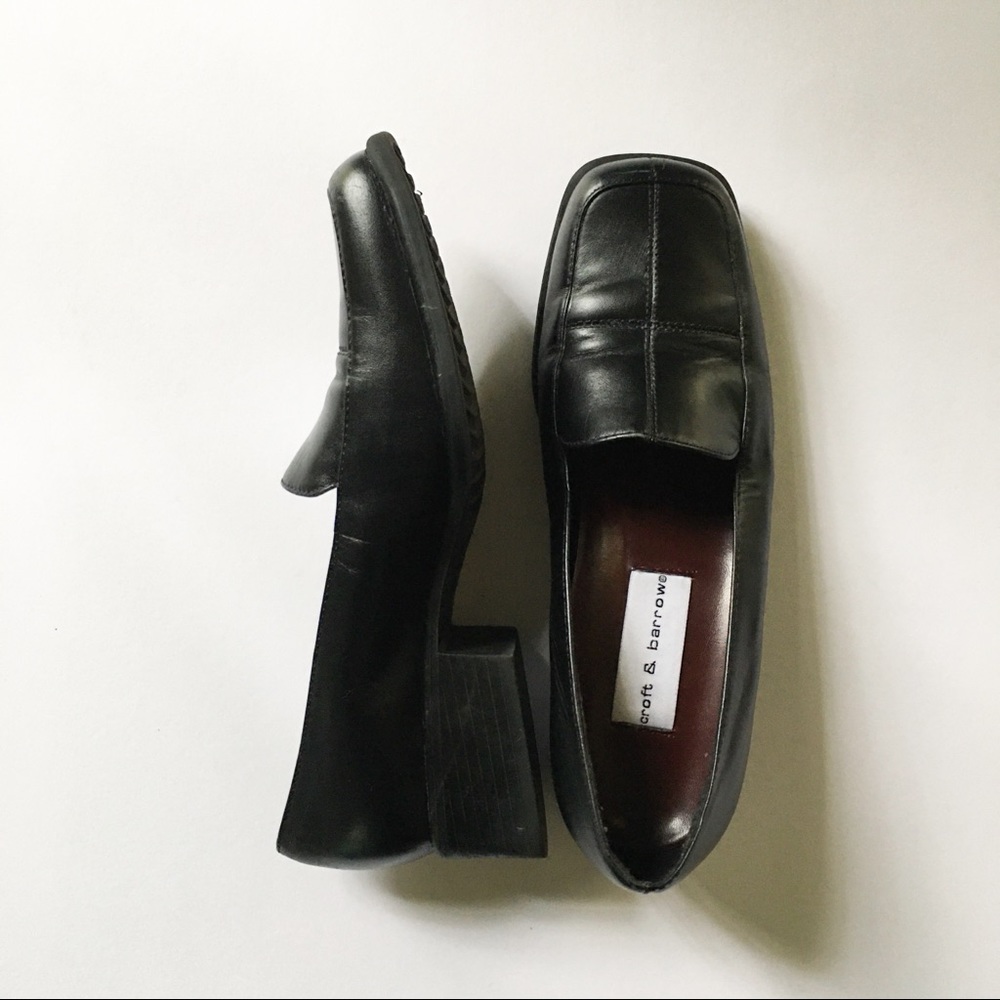 Croft & Barrow Leather Loafers Black Size 6 - Picture 8 of 13